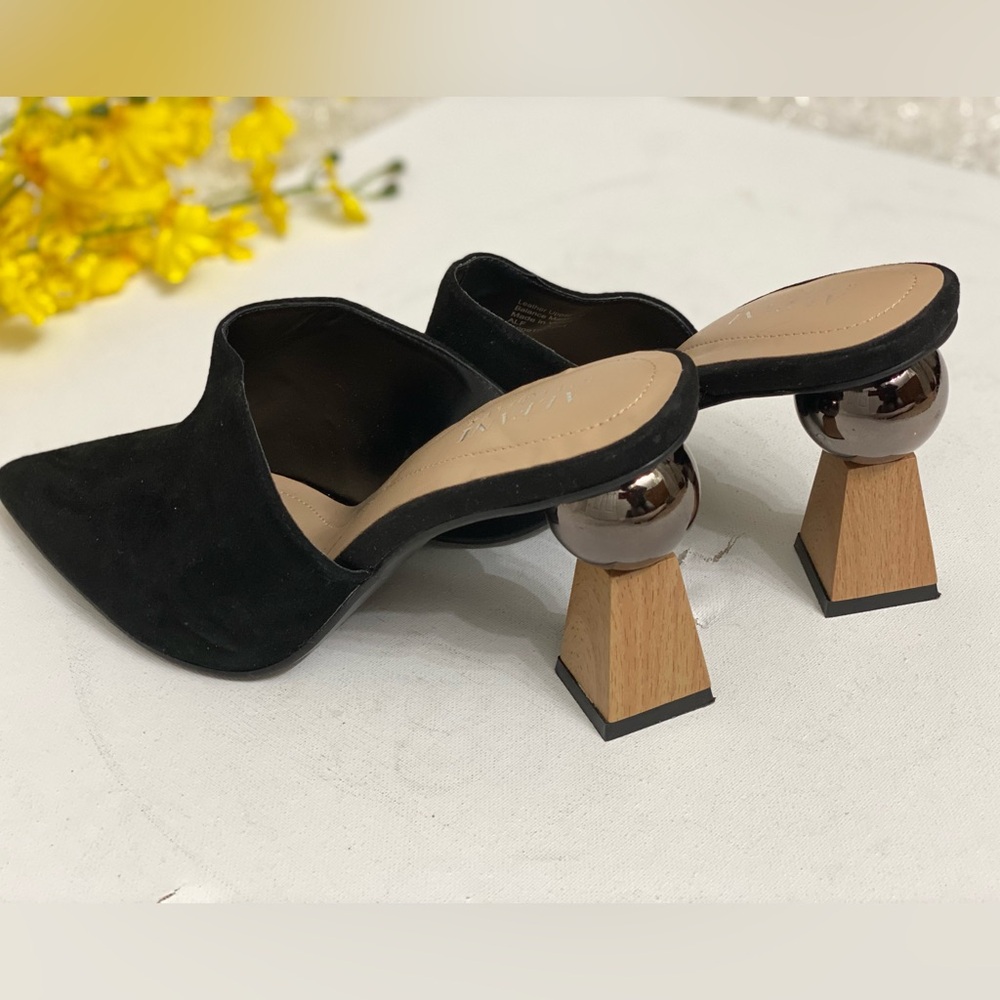 ALFANI Step Flex unique heels shape shoes, rectangular circles heels shoes. 8M - Picture 4 of 5